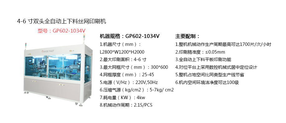 4-6寸雙頭全自（zì）動上下料絲網印刷機